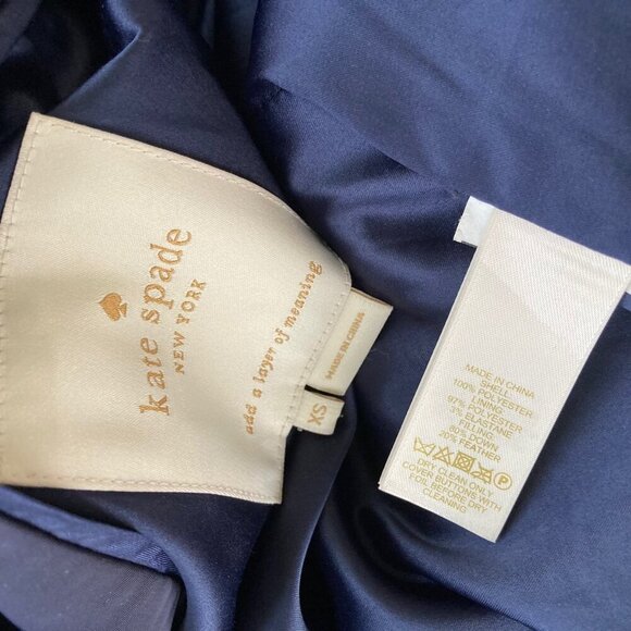 Kate Spade New York funnel-neck puffer coat with bow women’s extra small XS - Picture 10 of 12